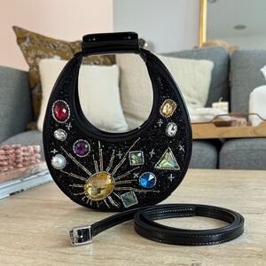 STAUD Embellished Half Moon Mini Bag